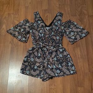 Multi-color floral romper- size small